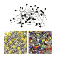 Alfileres cabeza de vidrio de colores de 49 x 0,78 mm - Fildor - 50 unidades