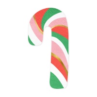 Servilletas de 15,5 x 8 cm de bastones de Navidad - 20 unidades