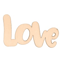 Figura de madera palabra Love - 1 unidad