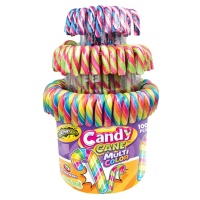 Bastón de caramelo multicolor - 100 unidades