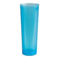 Vasos de 300 ml de plástico de colores de tubo - 10 unidades