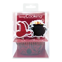Cápsulas para cupcakes con picks de Mago Harry - 24 unidades