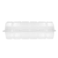 Envase de plástico transparente para 6 donuts
