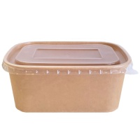 Envase de 1 L biodegradable con tapadera - 3 unidades