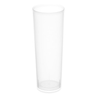 Vasos de 330 ml de plástico transparente tubo - 6 unidades