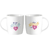 Taza de 350 ml Si yo fuera tu me enamoraría de mi - 2 unidades