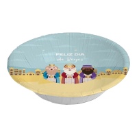 Bols de Reyes Magos azul de 17,5 cm - 6 unidades