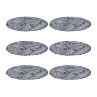 Plato de 20 cm hojas - Vessia - 6 unidades