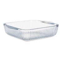 Fuente de 26 cm cuadrada de cristal óptico - Vivalto