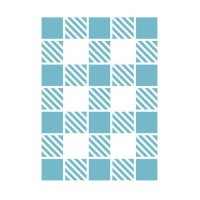 Plantilla Stencil cuadros vichy de 15 x 20 cm - Artis decor - 1 unidad