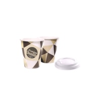 Vasos de 120 ml de cartón tapa con agujero - 25 unidades