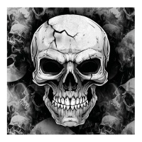 Servilletas de calavera de 16,5 x 16,5 cm - 12 unidades