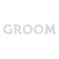Parche termoadhesivo Groom blanco