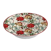 Bols de flor de Navidad y campanas de 17,5 cm - 6 unidades
