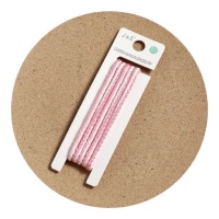 Cuerda étnica de poliéster rosa de 1 m