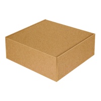 Caja de 25 x 25 x 10 cm para tarta cuadrada kraft