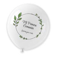Globo de látex de Comunión Hojas de 90 cm - 1 unidad
