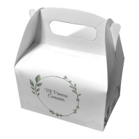 Caja de cartón de Mi Primera Comunión Hojas - 2 unidades