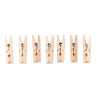 Pinzas de madera natural pequeñas - 15 unidades