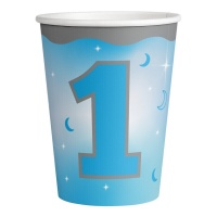 Vasos de primer año azul de 266 ml - 8 unidades
