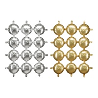 Panel decorativo de globo de 1,07 x 0,78 m dorado y plateado