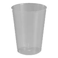 Vasos de 600 ml de plástico transparente ancho - 4 unidades
