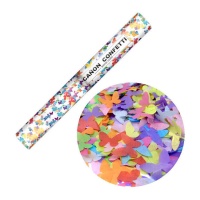 Cañón de confeti de mariposa de papel de colores de 50 cm