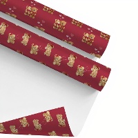 Papel de regalo de osos amorosos de 2 x 0,70 m - 1 unidad