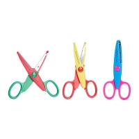 Tijeras de 15 cm zig zag infantiles surtidas - 1 unidad