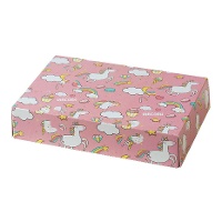 Caja de 23,5 x 16 x 5 cm de unicornio rosa