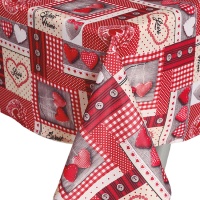 Mantel de 2,00 x 1,50 m de Sweet Home Love rojo