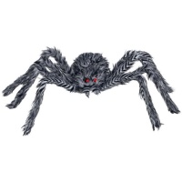 Araña de 60 cm gris con pelo