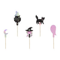 Picks para cupcakes de Halloween de 14 cm - PartyDeco - 6 unidades