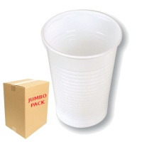 Vasos de 200 ml de plástico blanco - 1500 unidades