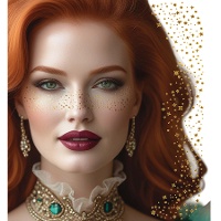 Joyas adhesivas faciales de pecas doradas