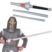 Lanza de caballero medieval desmontable de 1,25 m