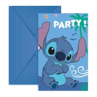 Invitaciones de Stitch - 6 unidades