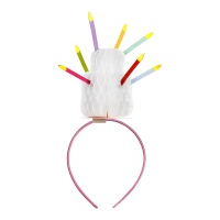 Diadema de tarta de cumpleaños