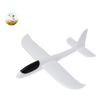 Avioneta aerodinámica blanca de 38 x 10 cm