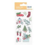 Pegatinas 3D de diseños navideños