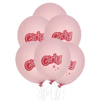Globos de látex de Girly de 30 cm - 6 unidades