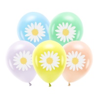Globos de colores Daisy de 30 cm - 5 unidades