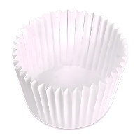 Cápsulas para cupcakes de 4,4 cm blancas - 80 unidades