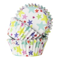 Cápsulas para cupcakes con estrellas - PME - 30 unidades