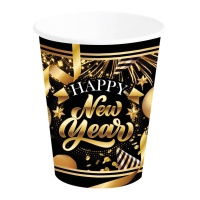 Vasos de 240 ml de Happy New Year - 6 unidades