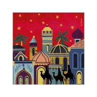 Servilletas de 16,5 x 16,5 cm de Reyes Magos en camello - 30 Unidades