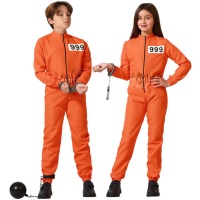 Disfraz de preso naranja infantil