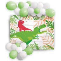 Kit de globos y cartel de dinosaurio prehistóricos - 31 piezas