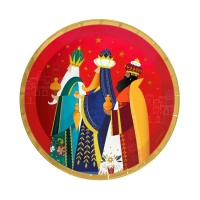Platos de 23 cm de Reyes Magos - 6 unidades
