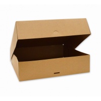 Caja de 32 x 32 x 8 cm para tarta cuadrada kraft - 2 unidades